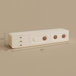 Load image into Gallery viewer, Modern Minimalist Living Room Furniture Set Cream TV Stand and Oval Coffee Table Combination