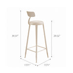 Load image into Gallery viewer, Cream White Rectangular Fluted Leg Living Room Sofa Bar Table