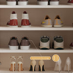 Load image into Gallery viewer, Shoe Cabinet Three-door Design Holds 15 Pairs Hollow Base 12cm Height Modern Storage Organizer