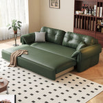 Load image into Gallery viewer, Contemporary Faux Leather Sofa Bed Sleeper Sofa with Hidden Storage & Metal Frame