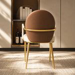 Load image into Gallery viewer, 2 PCS Elegant Channel Stitch Gold Frame High End Accent Dining Chair