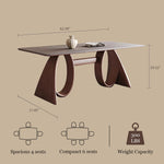 Load image into Gallery viewer, Contemporary Wooden Dining Table with Ceramic Top Modern Aesthetic