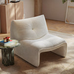Load image into Gallery viewer, Modern Curved Bouclé Accent Lounge Chair Minimalist Armless Leisure Chair