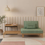 Load image into Gallery viewer, Stylish Minimalist Green Lounge Sofa Wooden Frame