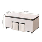 Load image into Gallery viewer, Sintered Stone Lift-Top Coffee Table with 2 Stools Modern 2-in-1 Dining and Work Table for Smart Living