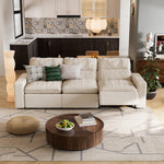 Load image into Gallery viewer, 115.35'' CloudLuxe Power Reclining 3-Seat Sofa Linen Fabric Cloud Comfort