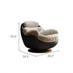 Load image into Gallery viewer, Modern Swivel Lounge Chair with Plush Cushions and Wooden Base
