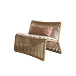 Load image into Gallery viewer, Boho Rattan Accent Chair with Cushioned Seat and Open-Weave Design