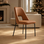 Load image into Gallery viewer, Ergonomic Hollow Back Microfiber Minimalist Kitchen Dining Side Chair 1 Piece