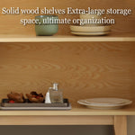 Load image into Gallery viewer, 59'' Modern Cane Sideboard Cabinet Wooden Buffet Storage Cabinet with Woven Doors