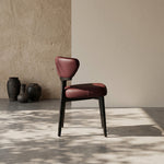 Load image into Gallery viewer, Ergonomic Curved Backrest Solid Wood Frame Faux Leather Dining Chair 1 Piece