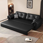 Load image into Gallery viewer, Contemporary Faux Leather Sofa Bed Sleeper Sofa with Hidden Storage & Metal Frame