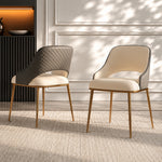 Load image into Gallery viewer, 2 PCS Ergonomic Stitch Faux Leather Dining Chair