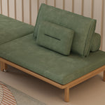 Load image into Gallery viewer, Stylish Minimalist Green Lounge Sofa Wooden Frame