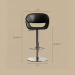 Load image into Gallery viewer, Modern Adjustable Swivel Bar Stool PU Leather Seat Gas Lift Height Adjustable Bar Chair with Chrome Base 1 Piece
