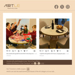 Load image into Gallery viewer, Elegant Round Sintered Stone Dining Table Gold Metal Base