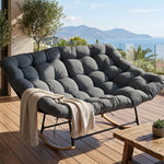 Load image into Gallery viewer, Modern Outdoor Lounge Chair with Plush Cushioned Seat and Rocking Base