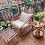 Load image into Gallery viewer, Outdoor Woven Rocking Chair with Cushions