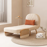 Load image into Gallery viewer, Soft Beige Lounge Chair Sofa Bed Minimalist Design Comfortable and Cozy