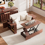 Load image into Gallery viewer, Modern Multifunctional Sofa Bed with Electric Lift Coffee Table & Storage