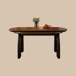 Load image into Gallery viewer, 50.7" Versatile Extendable Dining Table Round to Oval Conversion