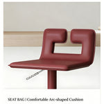 Load image into Gallery viewer, Modern Adjustable Swivel Bar Stool with Cutout Backrest 1 Piece
