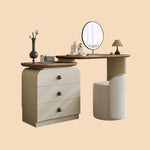 Load image into Gallery viewer, Modern Makeup Vanity LED Mirror and Stool Spacious Storage Rotatable Design