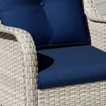 Load image into Gallery viewer, Outdoor Swivel Wicker Lounge Chair Set with Cushions and Matching Side Table