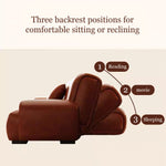 Load image into Gallery viewer, Modern Faux Leather Foldable Sofa Bed with Cushioned Armrests