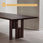 Load image into Gallery viewer, Rectangular Dining Table Mid Century Style Solid Wood Veneer Legs Clear Wood Grain Surface Strong Texture Design