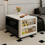 Load image into Gallery viewer, Modern Extendable Coffee Table with Hidden Storage Rolling Table