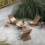 Load image into Gallery viewer, Modern Curved Solid Wood Lounge Chair with Sculptural Slatted Design