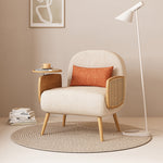 Load image into Gallery viewer, Soft Beige Lounge Chair Sofa Bed Minimalist Design Comfortable and Cozy