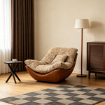 Load image into Gallery viewer, Modern Lounge Accent Chair with Plush Cushions and Faux Leather Base
