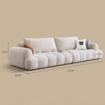 Load image into Gallery viewer, Modern Channel-Tufted Snow Velvet Sofa with Latex Cushioning