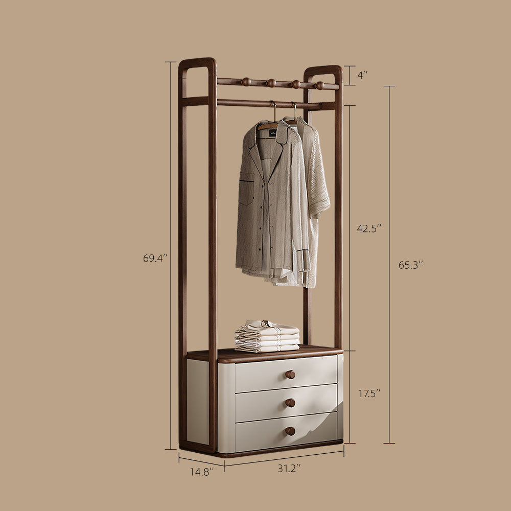 Coat Rack with Storage Drawers Modern Minimalist Design Versatile Hanging Storage Solution