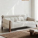 Load image into Gallery viewer, Modern Bouclé Upholstered Wooden Frame Lounge Sofa