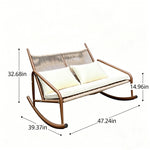Load image into Gallery viewer, Outdoor Woven Rocking Chair with Cushions