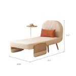 Load image into Gallery viewer, Soft Beige Lounge Chair Sofa Bed Minimalist Design Comfortable and Cozy