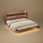 Load image into Gallery viewer, Luxury Floating Upholstered Platform Bed with LED Ambient Lighting & Cushioned Headboard