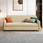 Load image into Gallery viewer, Sofa bed with thick padded cushions providing comfortable seating and sleeping