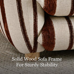 Load image into Gallery viewer, Modern Striped Upholstered Lounge Chair Minimalist Accent Armchair with Curved Arms and Deep Seat