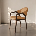 Load image into Gallery viewer, Set of 2 Modern Wooden Dining Chair with Upholstered Seat Mid Century Armchair Solid Wood Frame Minimalist Design