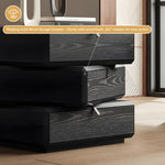 Load image into Gallery viewer, Modern Rotating Nightstand with 3 Spacious Drawers