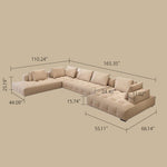 Load image into Gallery viewer, 165.35" Modern Modular Sectional Sofa Deep Seat Tufted Fabric Couch Minimalist Lounge Sofa