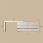 Load image into Gallery viewer, Modern Minimalist 6-Drawer Dresser (not including mirror & stool)