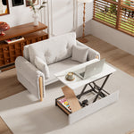 Load image into Gallery viewer, Modern Smart Sofa Bed with Built-in Electric Lift Coffee Table and Storage