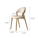 Load image into Gallery viewer, 2 PCS PU Upholstered Dining Chair with Polished Gold Metal Legs