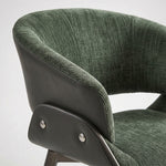 Load image into Gallery viewer, Modern Green Upholstered Dining Chair with Wraparound Back and Metal Legs 1 Piece