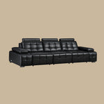 Load image into Gallery viewer, Luxury Sofa Black Genuine Leather Electric Power Recliner with Smart Voice Control for Ultimate Comfort